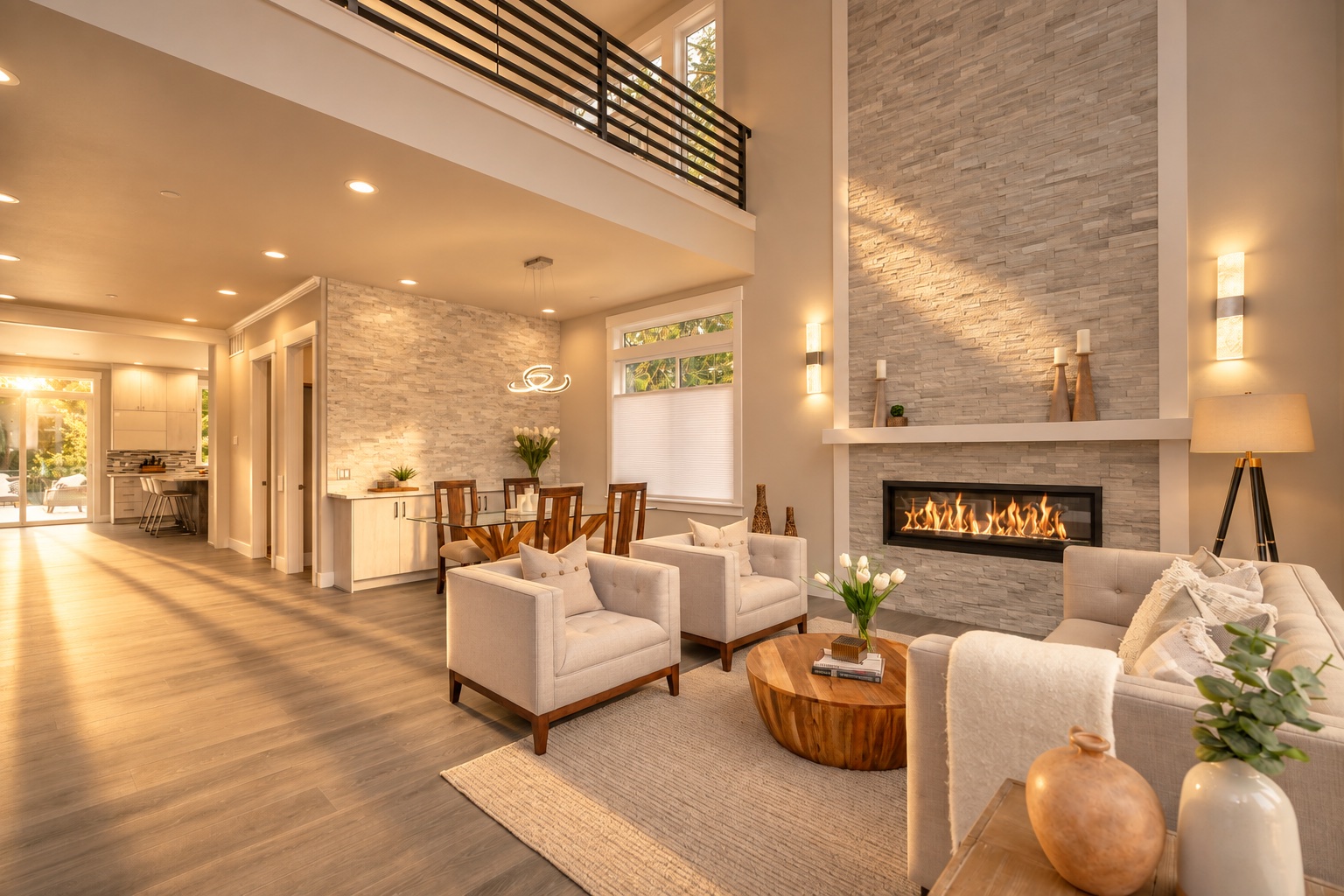 Illustrative Golden Hour interior edit